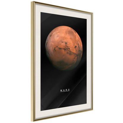 Framed Art - The Solar System: Mars-artwork for wall with acrylic glass protection