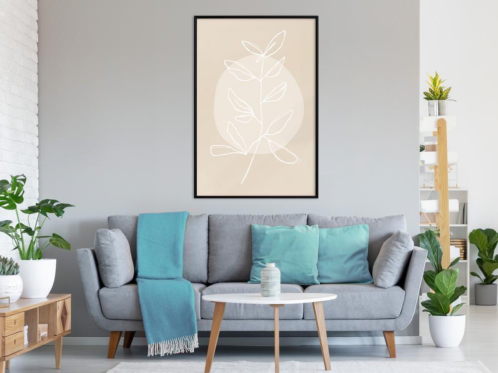 Botanical Wall Art - Pastel Plant-artwork for wall with acrylic glass protection