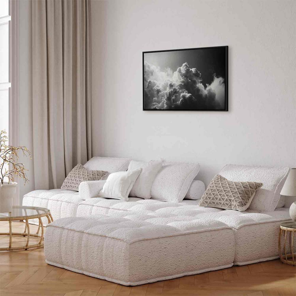 Canvas Print - Extraordinary Phenomenon: The Sun Illuminating Dark Clouds