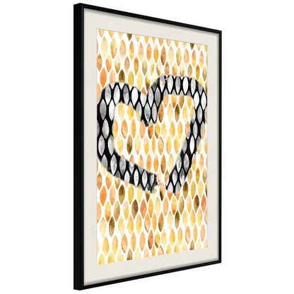 Abstract Poster Frame - I Love Oranges-artwork for wall with acrylic glass protection