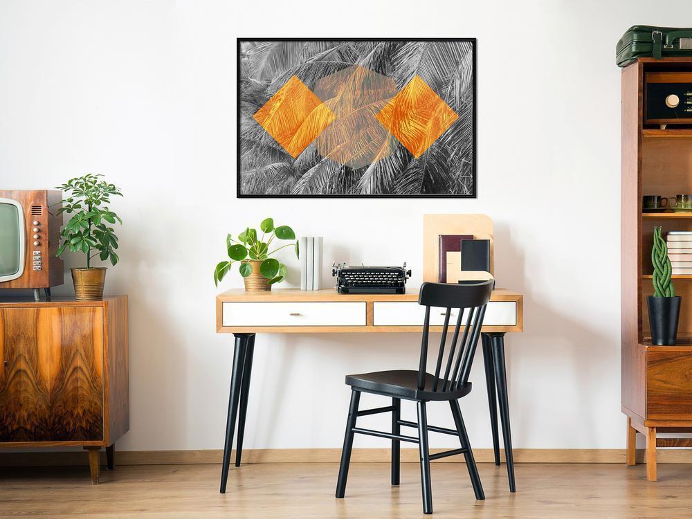 Abstract Poster Frame - Agent Orange-artwork for wall with acrylic glass protection