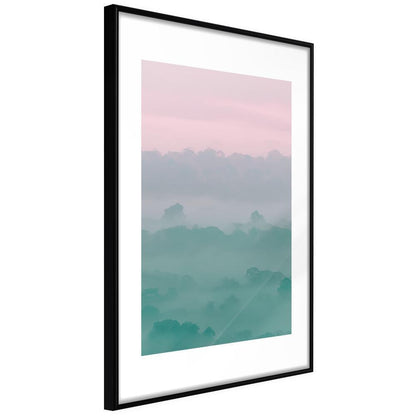 Framed Art - Morning Fog-artwork for wall with acrylic glass protection
