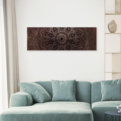 Canvas Print - Mandala: Amber Silence-ArtfulPrivacy-Wall Art Collection