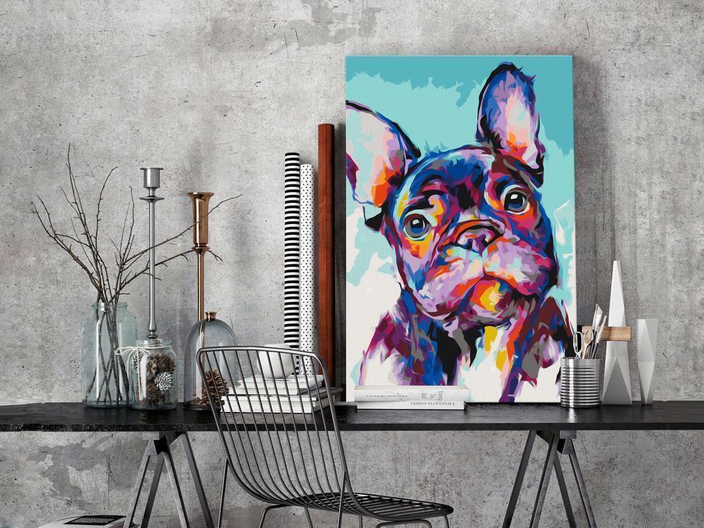 Start learning Painting - Paint By Numbers Kit - Bulldog Portrait - new hobby