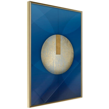 Golden Art Poster - Mysterious Object-artwork for wall with acrylic glass protection