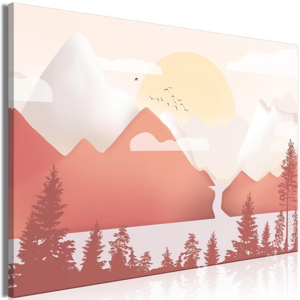 Canvas Print - Landscape at Sunset (1 Part) Wide-ArtfulPrivacy-Wall Art Collection