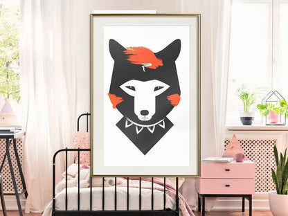 Nursery Room Wall Frame - Cute Redhead-artwork for wall with acrylic glass protection