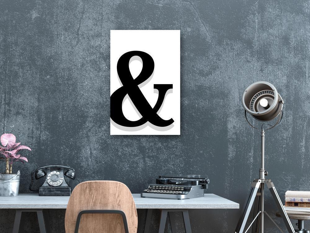 Canvas Print - Decorative Letter (1 Part) Vertical-ArtfulPrivacy-Wall Art Collection