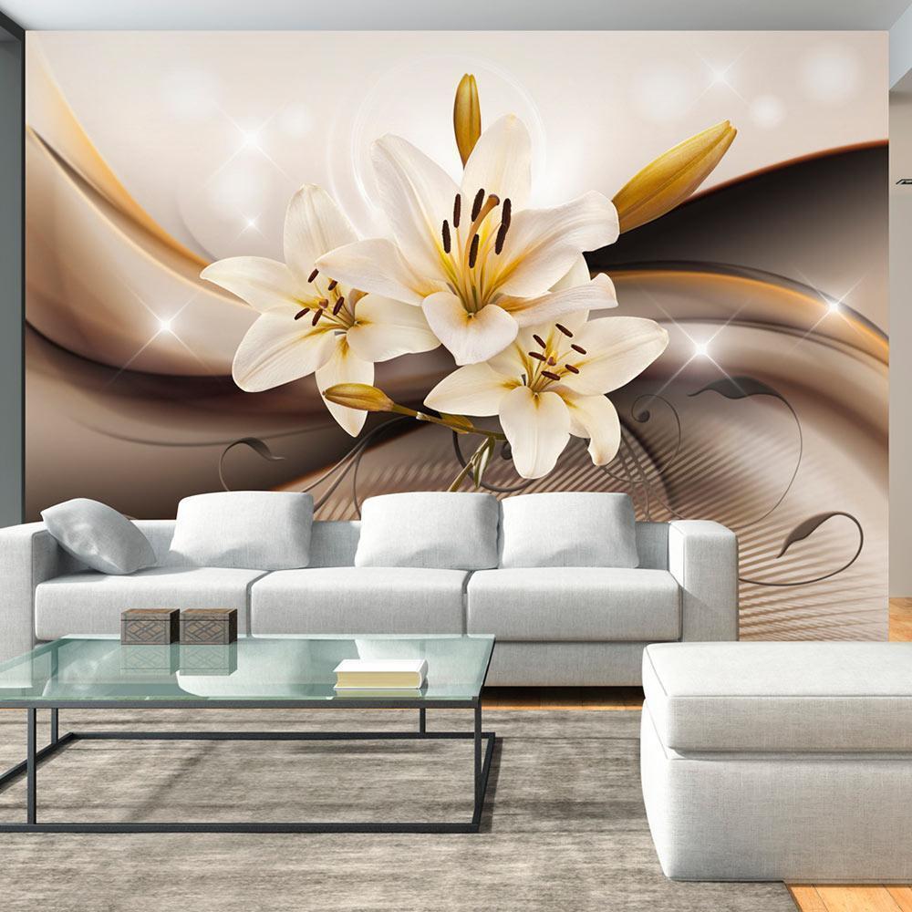 Wall Mural - Golden Lily-Wall Murals-ArtfulPrivacy