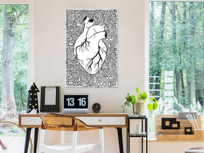 Canvas Print - Clean Heart (1 Part) Vertical-ArtfulPrivacy-Wall Art Collection