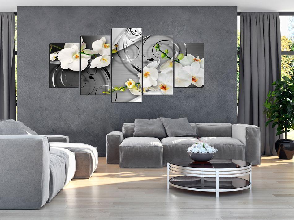Canvas Print - Milky orchids-ArtfulPrivacy-Wall Art Collection