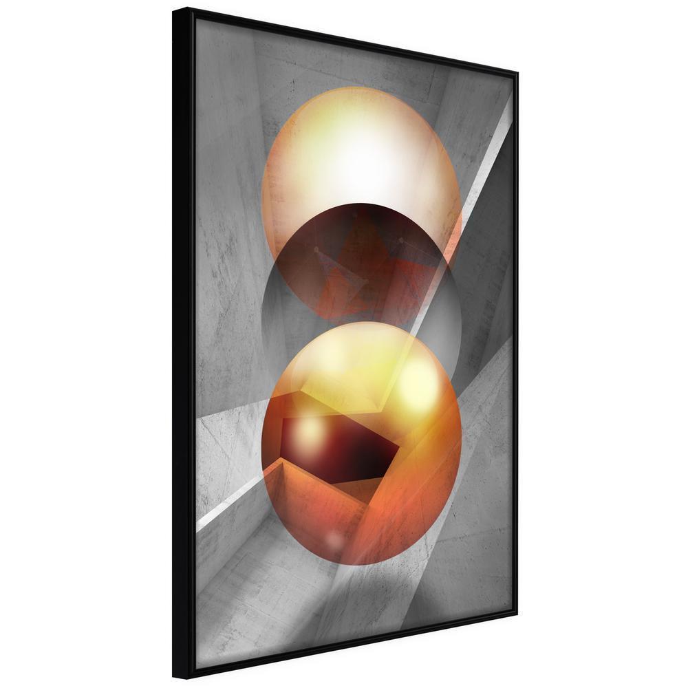Abstract Poster Frame - Enchanted Globes-artwork for wall with acrylic glass protection