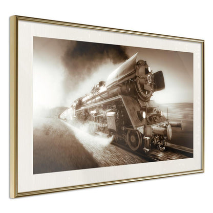 Vintage Motif Wall Decor - Steam and Steel-artwork for wall with acrylic glass protection