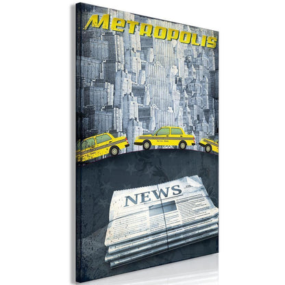 Canvas Print - Metropolis (1 Part) Vertical-ArtfulPrivacy-Wall Art Collection