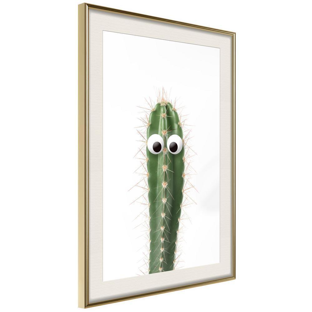 Botanical Wall Art - Funny Cactus I-artwork for wall with acrylic glass protection