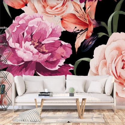 Wall Mural - Roses of Love-Wall Murals-ArtfulPrivacy