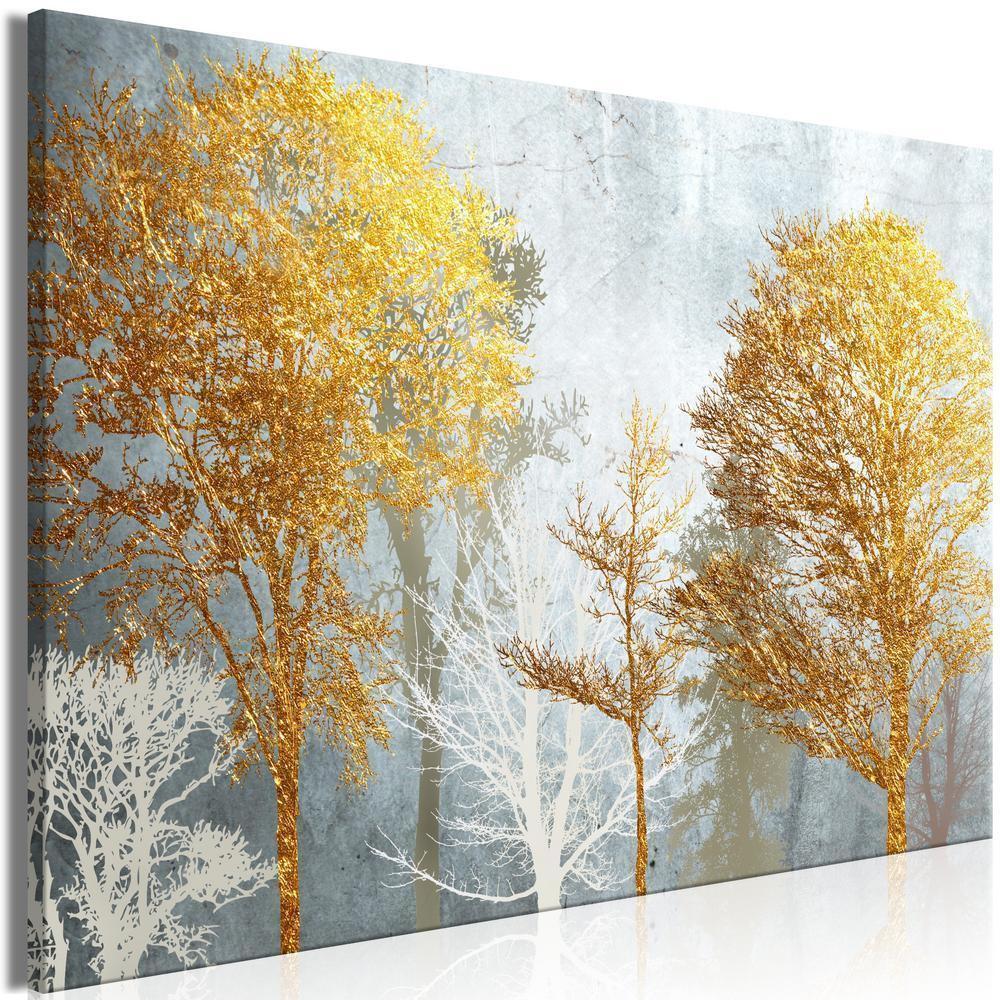 Canvas Print - Hoarfrost and Gold (1 Part) Wide-ArtfulPrivacy-Wall Art Collection