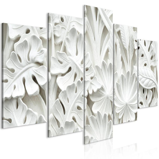 Canvas Print - Alabaster Garden (5 Parts) Wide-ArtfulPrivacy-Wall Art Collection