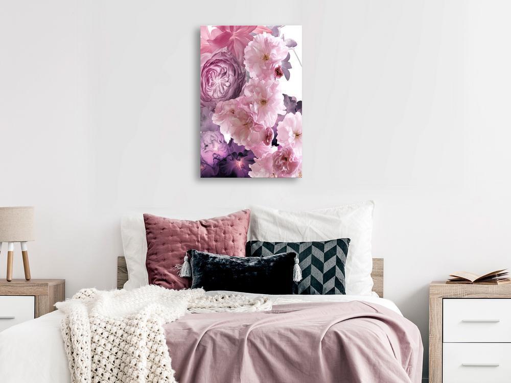 Canvas Print - Garden of Floral Scents (1-part) - Nature in Shades of Pink-ArtfulPrivacy-Wall Art Collection