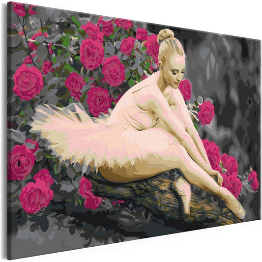 Start learning Painting - Paint By Numbers Kit - Rose Ballerina - new hobby