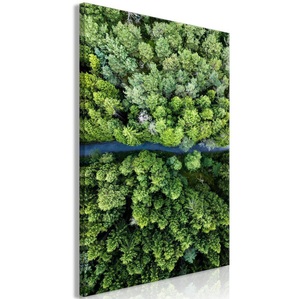 Canvas Print - Road Through Forest (1 Part) Vertical-ArtfulPrivacy-Wall Art Collection