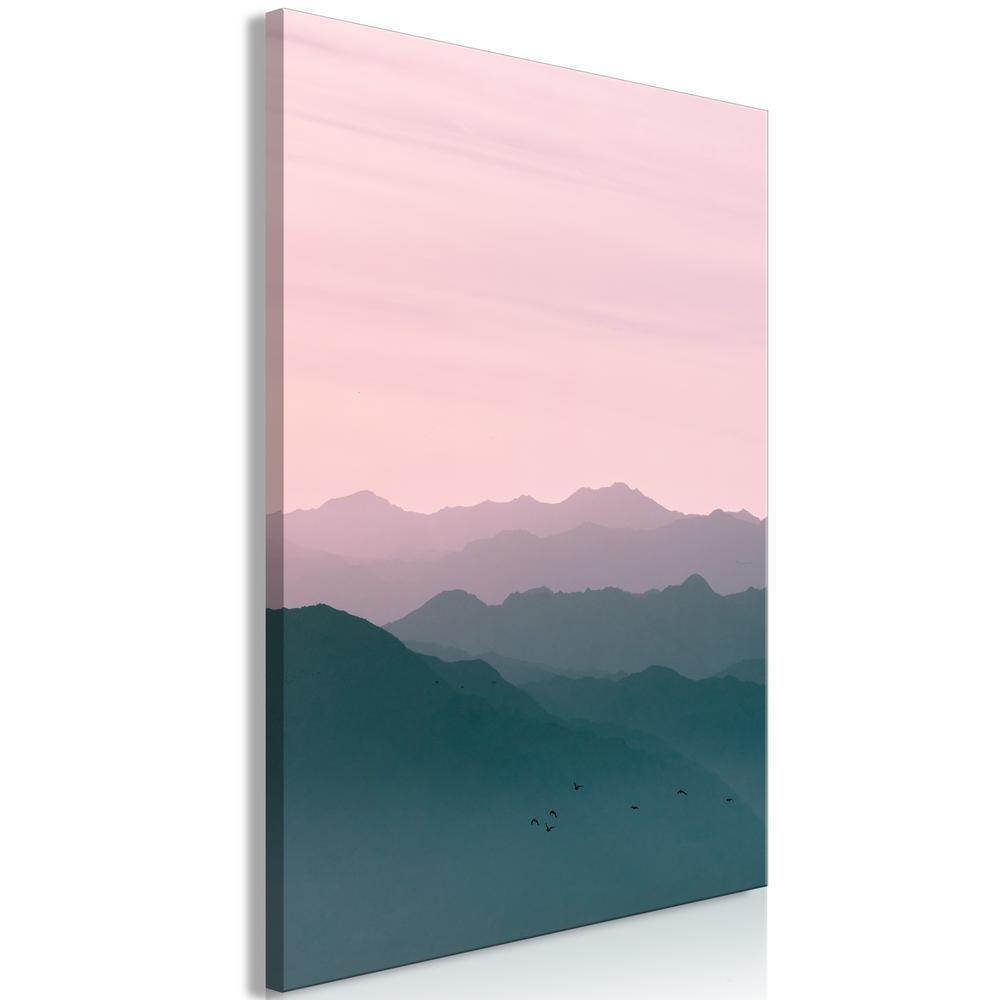 Canvas Print - Mountain At Sunrise (1 Part) Vertical-ArtfulPrivacy-Wall Art Collection