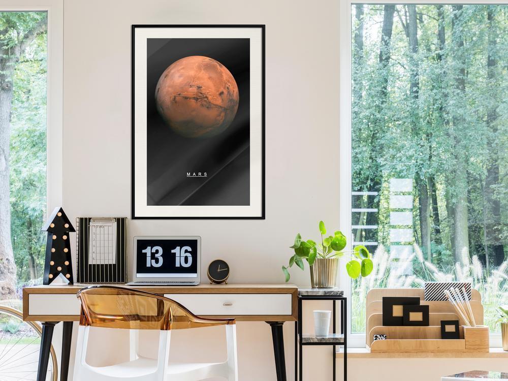 Framed Art - The Solar System: Mars-artwork for wall with acrylic glass protection