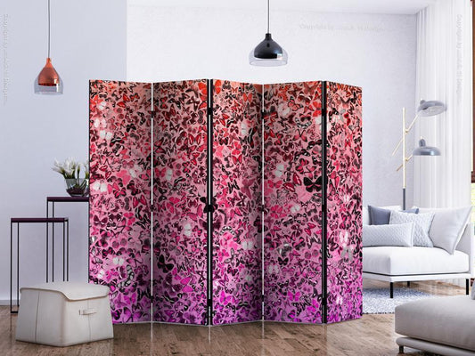 Decorative partition-Room Divider - Language of Butterflies II-Folding Screen Wall Panel by ArtfulPrivacy
