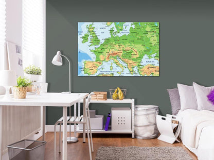 Canvas Print - Map of Europe-ArtfulPrivacy-Wall Art Collection