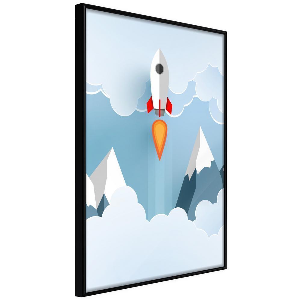 Nursery Room Wall Frame - Bye Bye Earth!-artwork for wall with acrylic glass protection