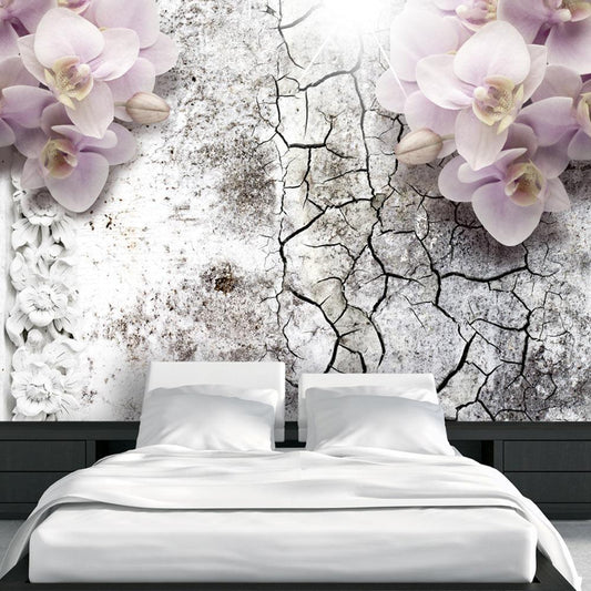 Wall Mural - Bright red orchids-Wall Murals-ArtfulPrivacy