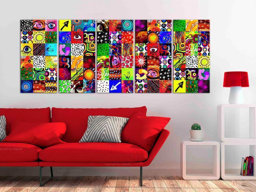 Canvas Print - Colourful Abstraction-ArtfulPrivacy-Wall Art Collection