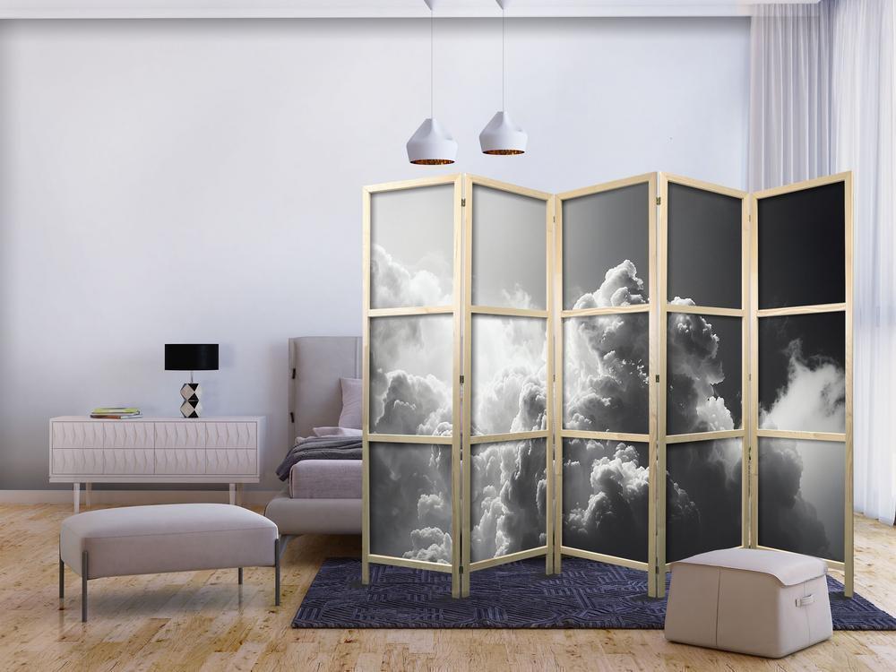 Japanese Room Divider - Extraordinary Phenomenon: The Sun Illuminating Dark Clouds