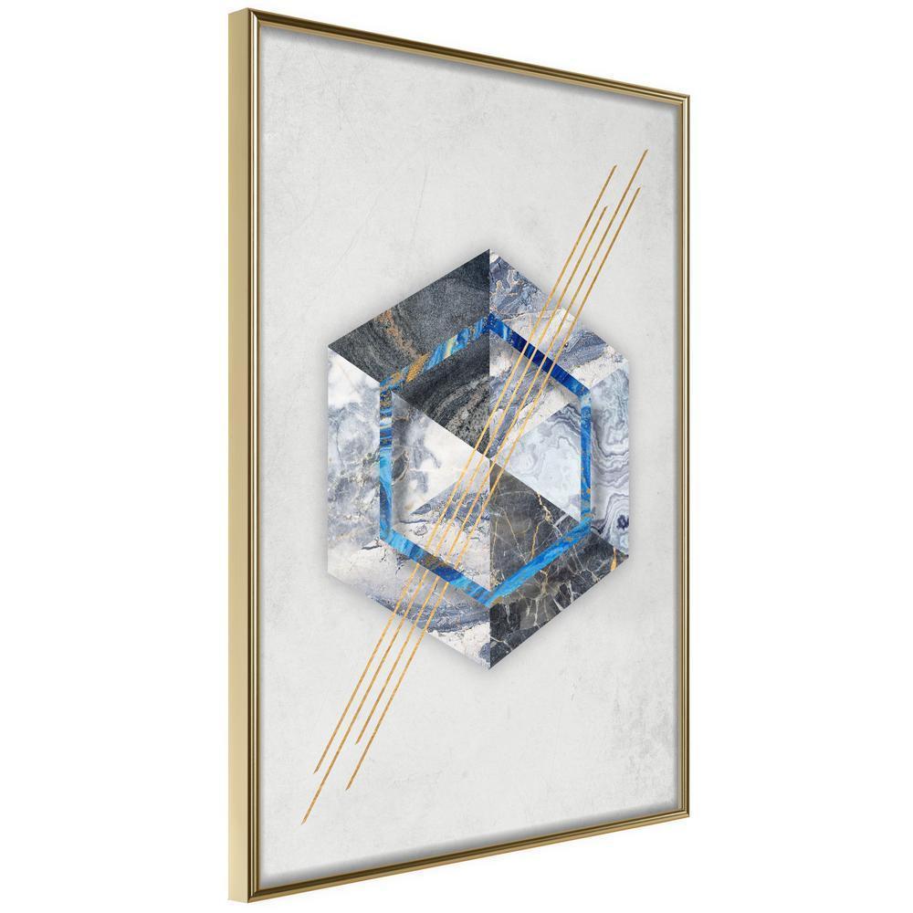 Abstract Poster Frame - Marble Composition II-artwork for wall with acrylic glass protection