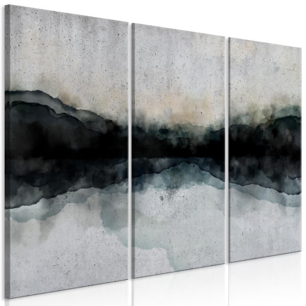 Canvas Print - Mountain Surface of the Lake (3 Parts)-ArtfulPrivacy-Wall Art Collection