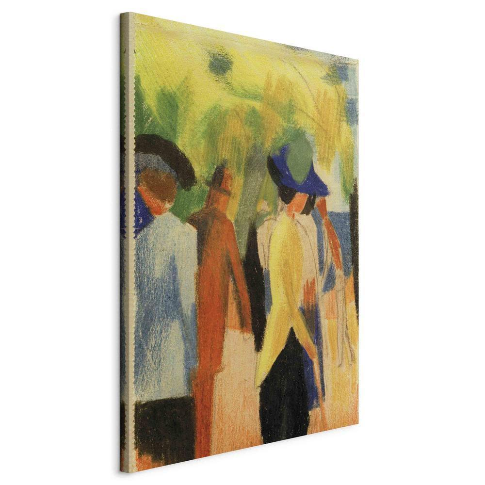 Canvas Print - Spaziergänger unter Bäumen (Spaziergänger im Park) (August Macke)