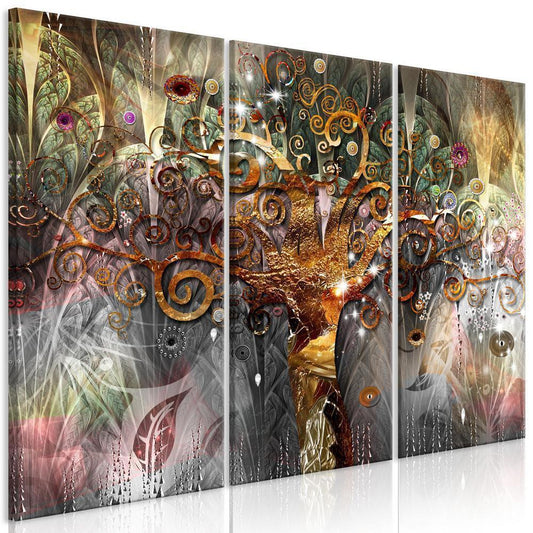 Canvas Print - Golden Tree (3 Parts)-ArtfulPrivacy-Wall Art Collection