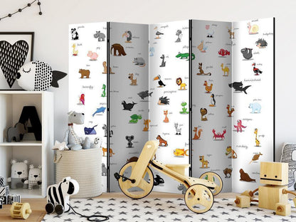 Decorative partition-Room Divider - animals (for children) II-Folding Screen Wall Panel by ArtfulPrivacy