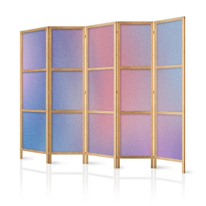 Japanese Room Divider - Rainbow Gradient - Delicate Multicolored Gradient Resembling Mist