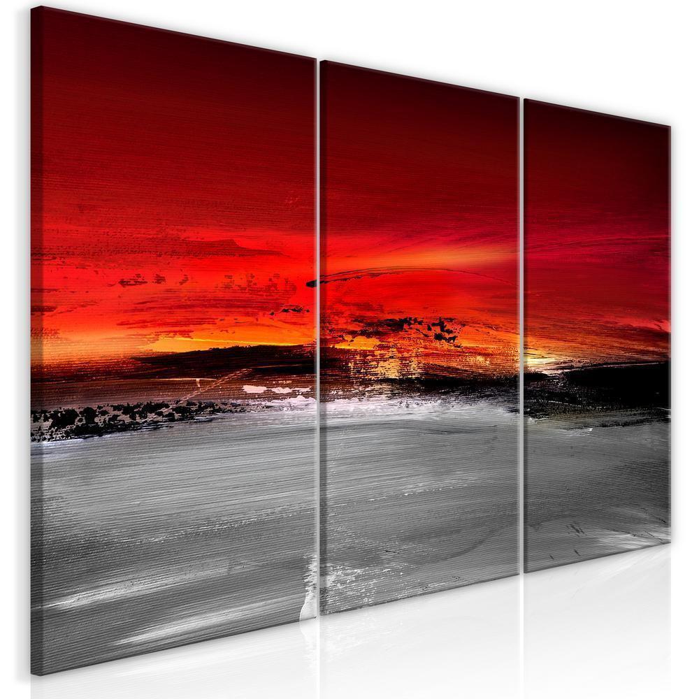 Canvas Print - Crimson Landscape (3 Parts)-ArtfulPrivacy-Wall Art Collection