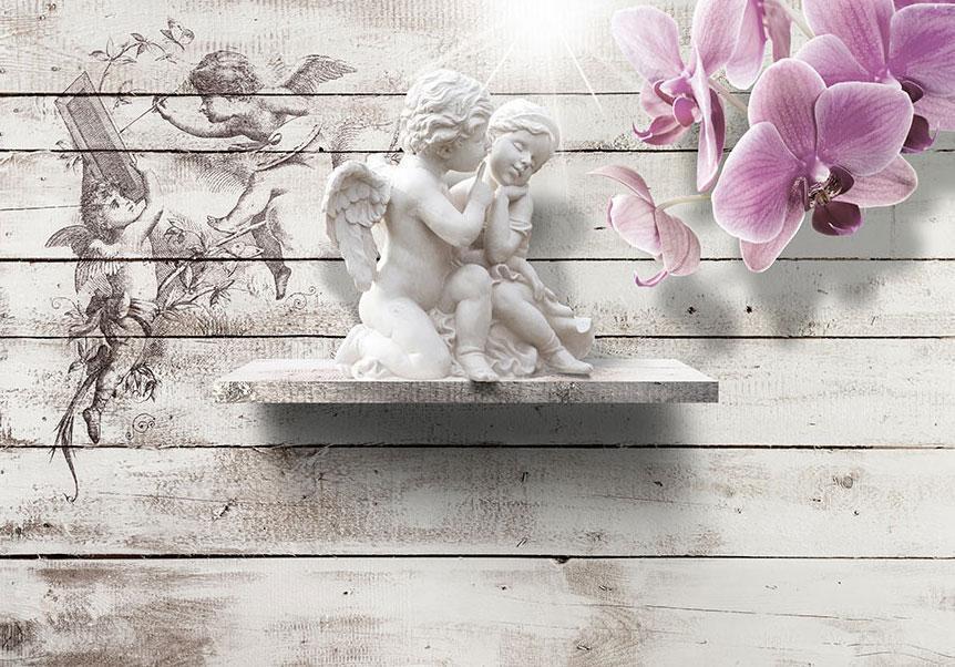 Wall Mural - Kiss of an Angel-Wall Murals-ArtfulPrivacy