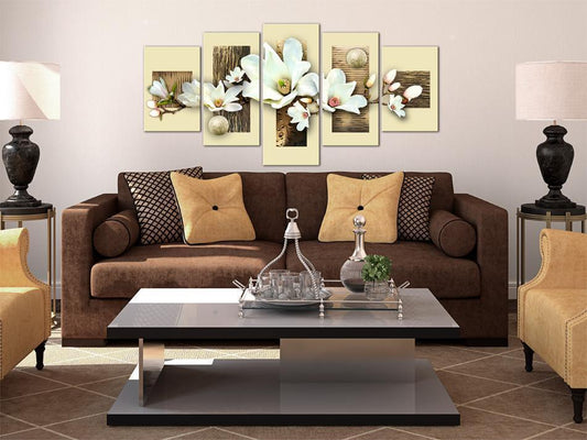 Canvas Print - Texture and magnolia-ArtfulPrivacy-Wall Art Collection