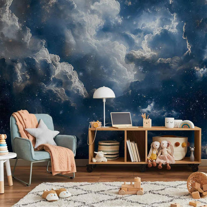 Wall Mural - Astronomical Wonders: Clouds and Stars in Harmonious Combination