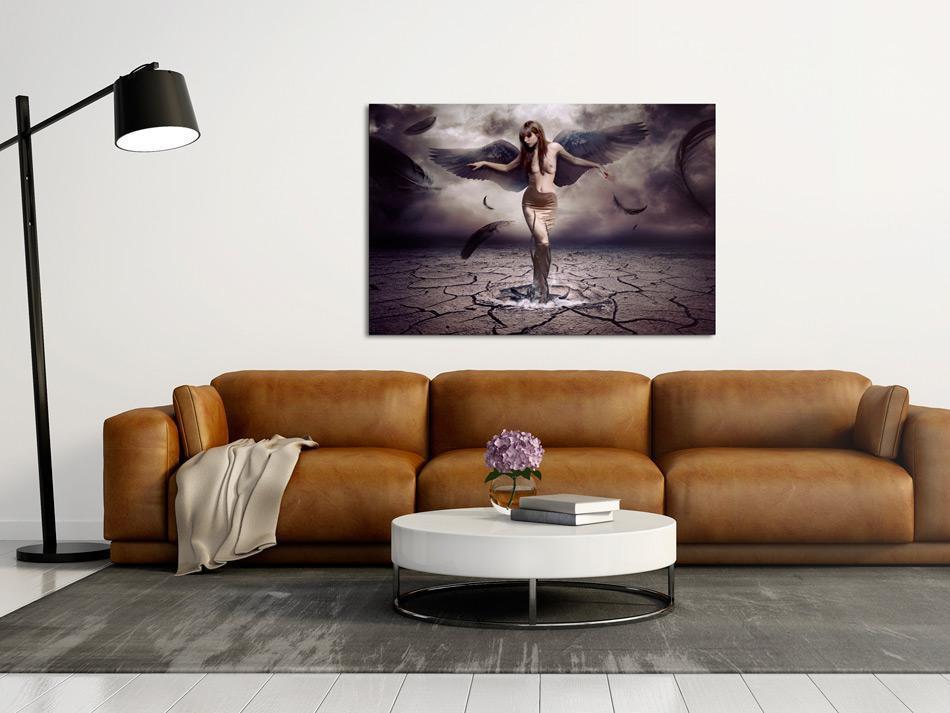 Canvas Print - Black angel-ArtfulPrivacy-Wall Art Collection