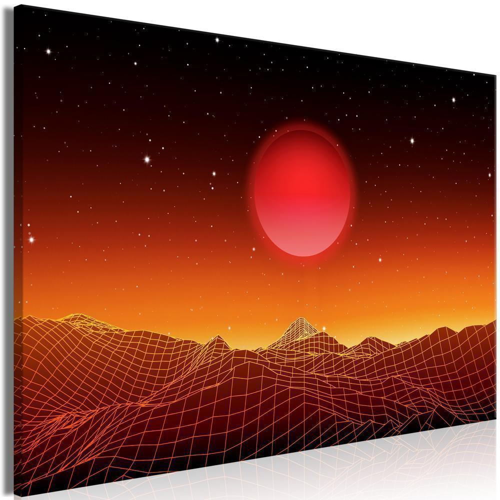 Canvas Print - Futuristic landscape (1 Part) Wide-ArtfulPrivacy-Wall Art Collection