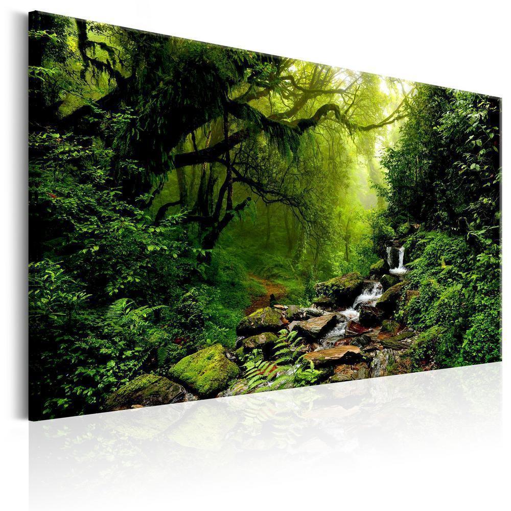 Canvas Print - Waterfall in the Forest-ArtfulPrivacy-Wall Art Collection
