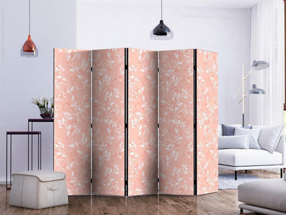 Decorative partition-Room Divider - Coral Arabesque II-Folding Screen Wall Panel by ArtfulPrivacy