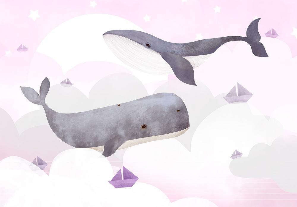 Wall Mural - Dream Of Whales - Second Variant-Wall Murals-ArtfulPrivacy