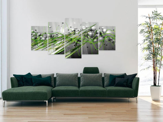 Durable Plexiglas Decorative Print - Acrylic Print - Green Rhythm - ArtfulPrivacy
