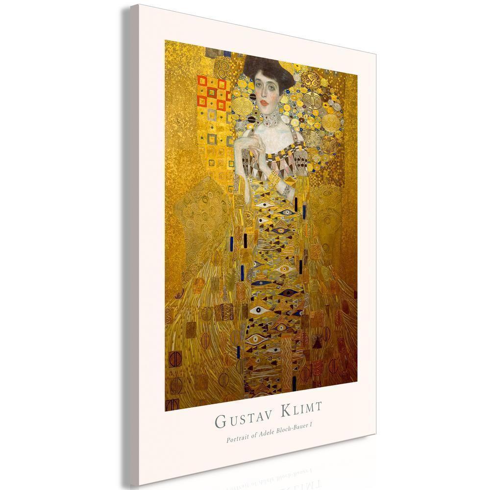 Canvas Print - Gustav Klimt - Portrait of Adele Bloch (1 Part) Vertical-ArtfulPrivacy-Wall Art Collection